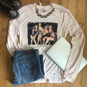 Sex and the City Long Sleeve Pink Shirt size M